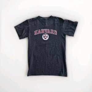 Harvard Short Sleeve Tshirt Dark Heather Gray Women's Small Champion Brand